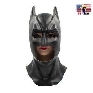 Batman Dark Knight Costume Latex Rubber Head Man Horror Scary Mask Hallo…